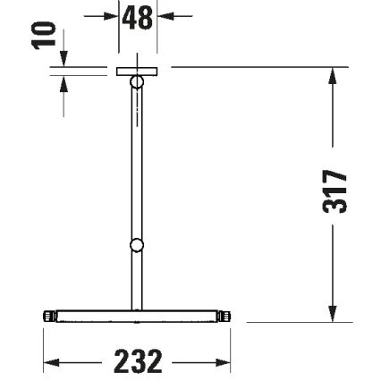 Duravit 99121000 - D-CODE wall-mounted cosmetic mirror, polished chrome