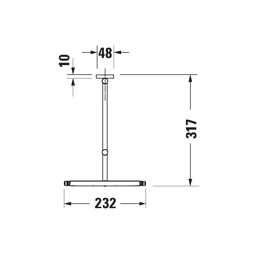 Duravit 99121000 - D-CODE wall-mounted cosmetic mirror, polished chrome