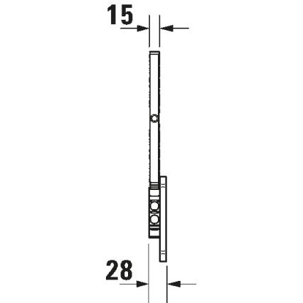 Duravit 99121000 - D-CODE wall-mounted cosmetic mirror, polished chrome