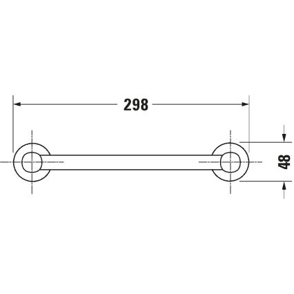 Duravit 99144600 - D-CODE Bath Handle 28.4 cm, Matte Black