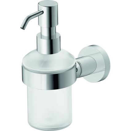 Duravit 99161000 - D-CODE wall-mounted soap dispenser, 390 ml, frosted glass/polished chrome
