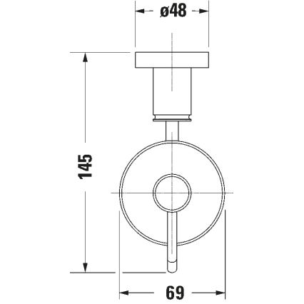 Duravit 99164600 - D-CODE Wall-mounted soap dispenser 390 ml frosted glass/matte black