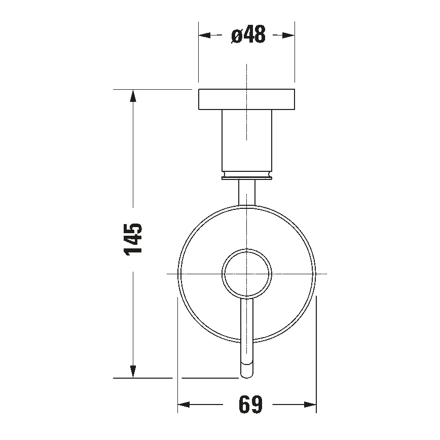 Duravit 99164600 - D-CODE Wall-mounted soap dispenser 390 ml frosted glass/matte black