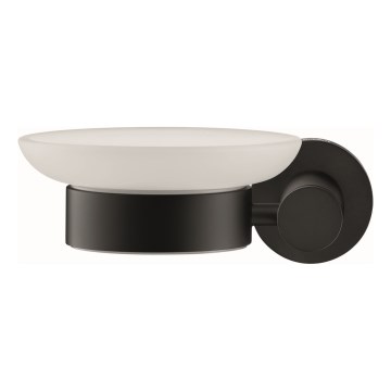 Duravit 99174600 - D‑CODE Left‑Hand Wall‑Mounted Soap Dish, Matte Black