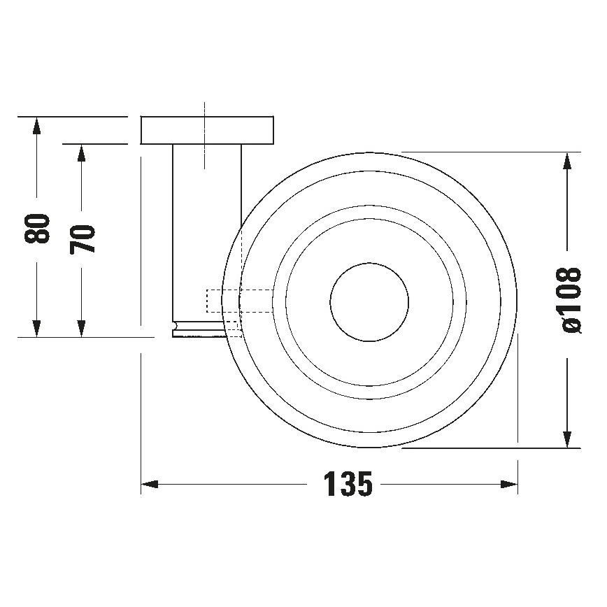 Duravit 99181000 - D-CODE wall-mounted soap dish, right-hand, polished chrome