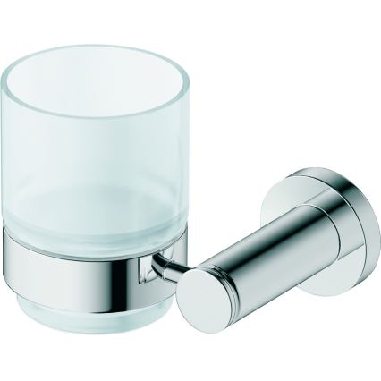 Duravit 99191000 - D-CODE Wall-Mounted Toothbrush Holder, Left-Hand, Polished Chrome