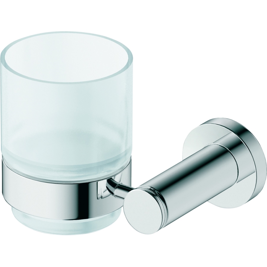 Duravit 99191000 - D-CODE Wall-Mounted Toothbrush Holder, Left-Hand, Polished Chrome