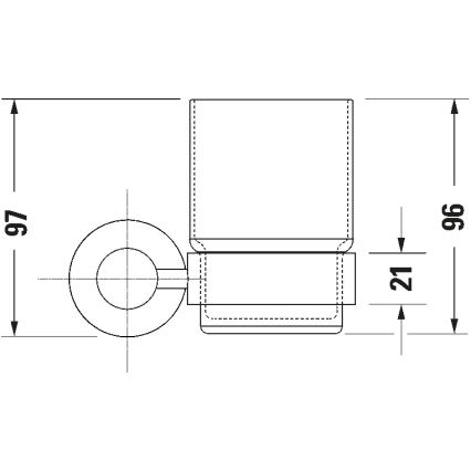 Duravit 99201000 - D-CODE Wall-mounted toothbrush holder, right-hand, polished chrome