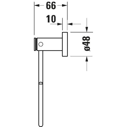 Duravit 99211000 - D-CODE wall-mounted towel rail, polished chrome