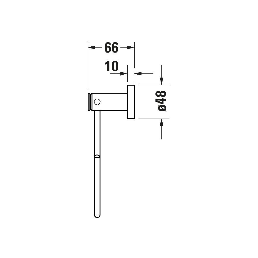 Duravit 99211000 - D-CODE wall-mounted towel rail, polished chrome