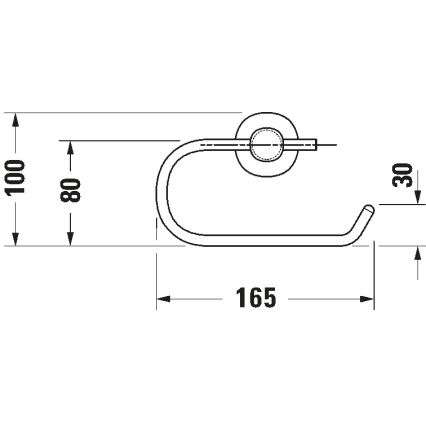 Duravit 99264600 - D-CODE Matte Black Toilet Paper Holder
