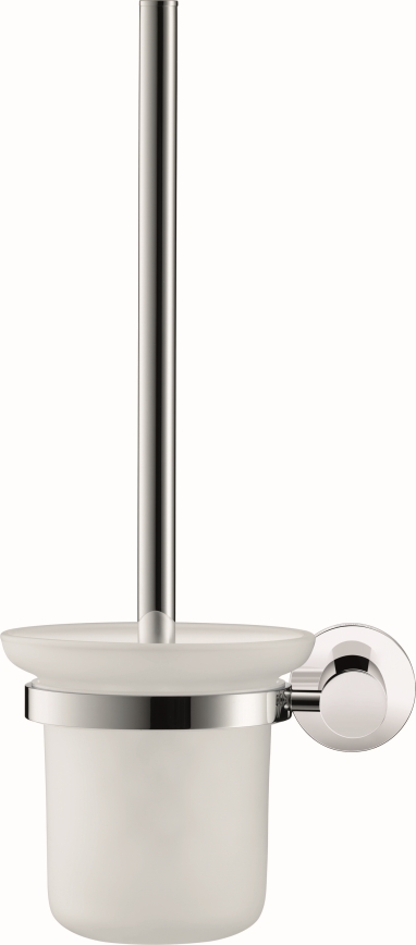 Duravit 99271000 - D-CODE Wall-Mounted Toilet Brush, Polished Chrome