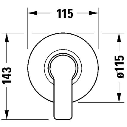 Duravit DC4210007010 - D-CODE Concealed Shower Mixer, Polished Chrome