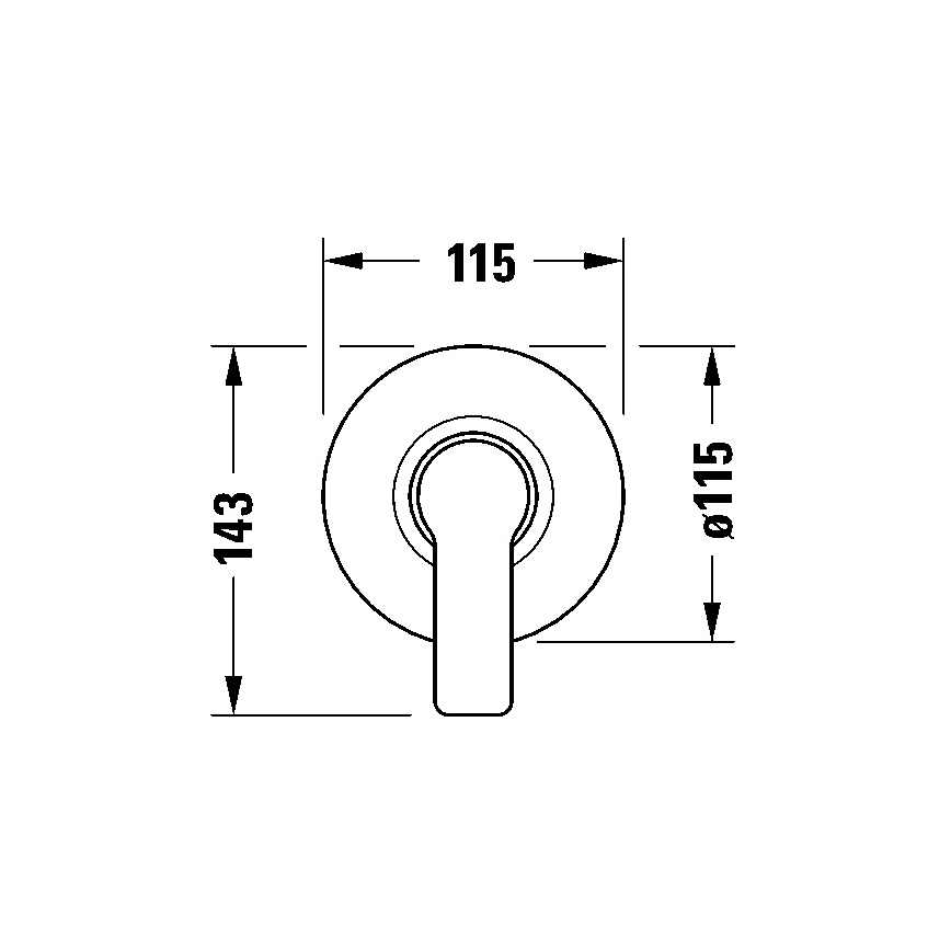 Duravit DC4210007010 - D-CODE Concealed Shower Mixer, Polished Chrome