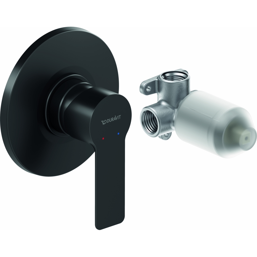 Duravit DC4210007046 - D-CODE Shower Mixer for Concealed Installation, Matte Black