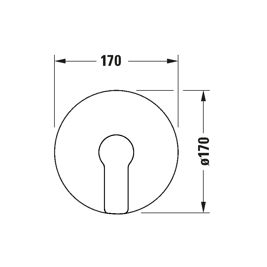 Duravit DC4210010010 - D-CODE Concealed Shower Mixer, Polished Chrome