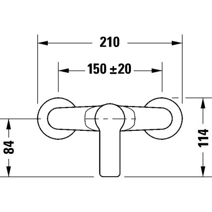 Duravit DC4230001046 - D-CODE shower mixer matte black