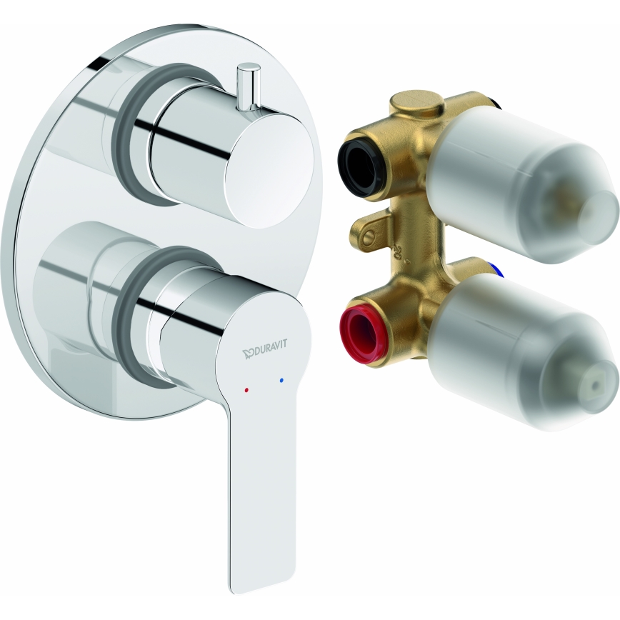 Duravit DC5210008010 - D-CODE Concealed Shower Mixer for Built-In Installation, Polished Chrome