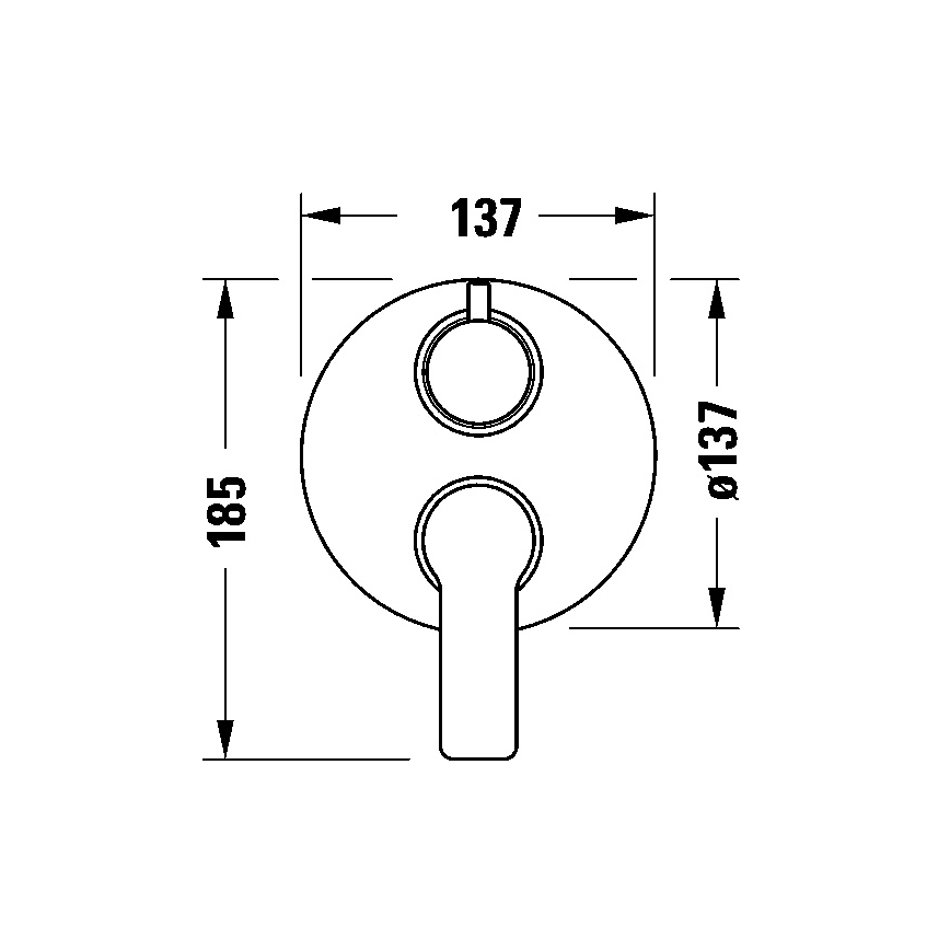 Duravit DC5210008010 - D-CODE Concealed Shower Mixer for Built-In Installation, Polished Chrome
