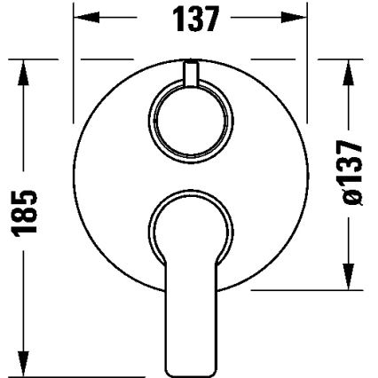 Duravit DC5210008010 - D-CODE Shower Mixer for Concealed Installation, Polished Chrome