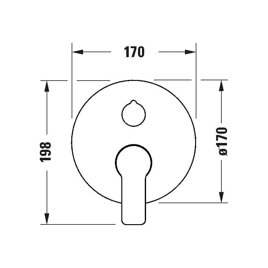 Duravit DC5210012010 - D-CODE Concealed Bath Mixer, Polished Chrome