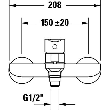 Duravit DC5230001046 - D-CODE Bath Mixer, Matte Black