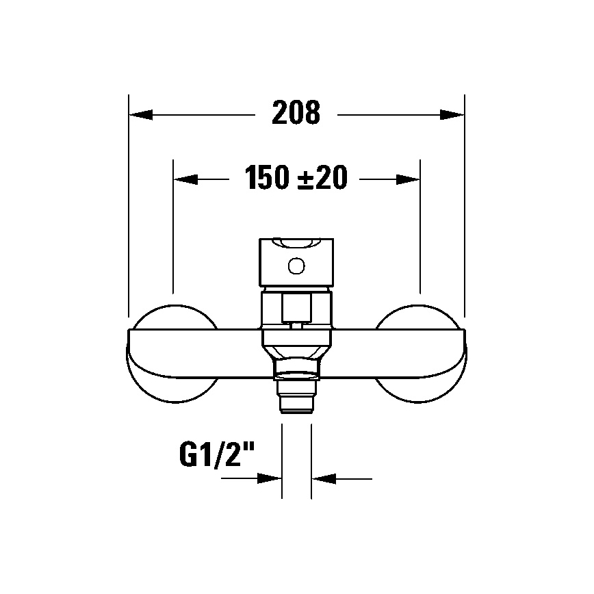 Duravit DC5230001046 - D-CODE Bath Mixer, Matte Black