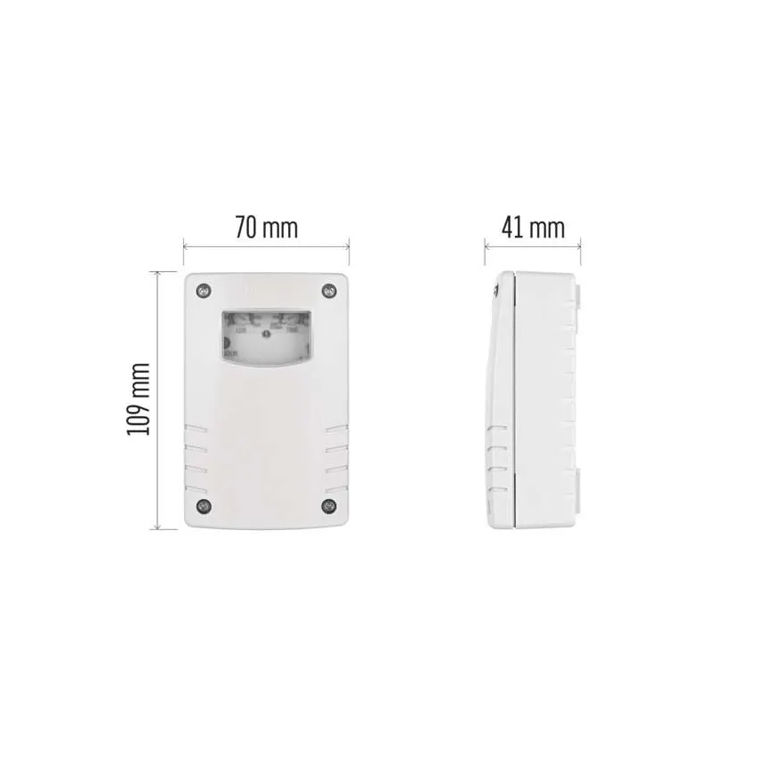 Dusk-to-dawn sensor switch 1800W/230V IP65 white
