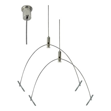 e2 elektro - 150 cm Suspension Cable Set, Polished Chrome
