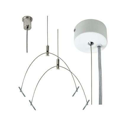 e2 elektro - 150 cm Suspension Cable Set, Polished Chrome