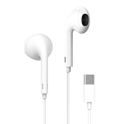 Earphones with a microphone USB-C white