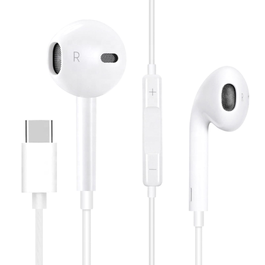 Earphones with a microphone USB-C white