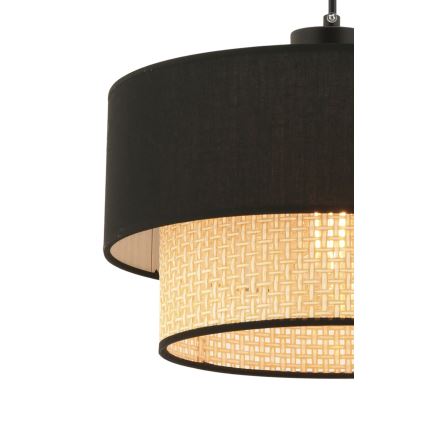 ECHO Hanging Light 1xE27/60W/230V Black/Beige