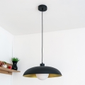 ECLIPSE cable-hung pendant light 1xE27/15W/230V black/gold