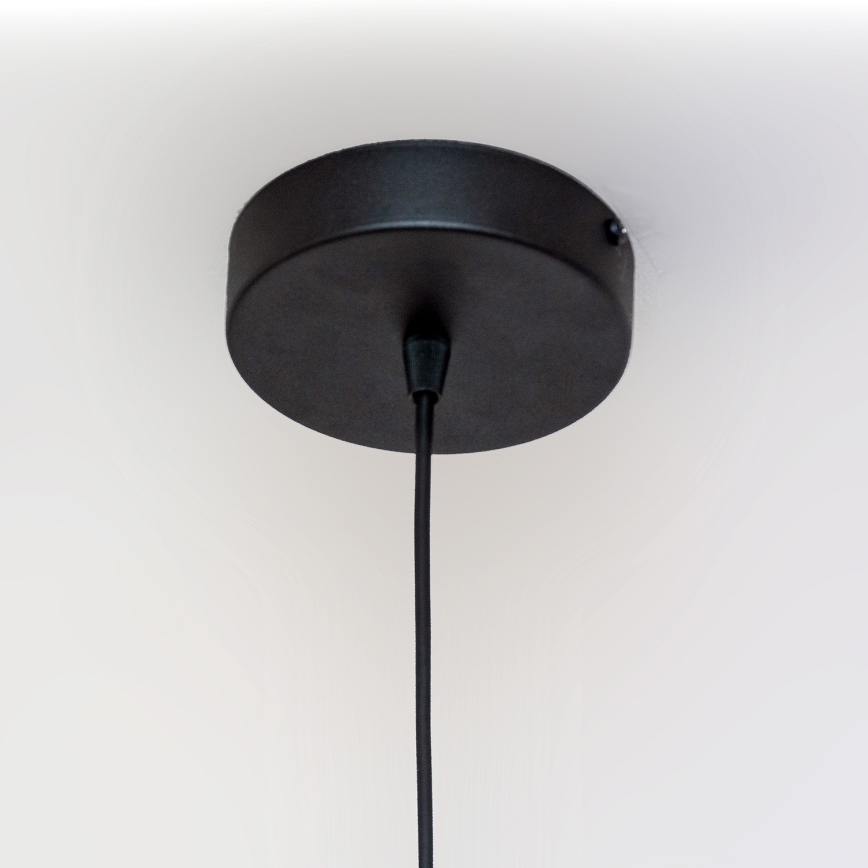 ECLIPSE cable-hung pendant light 1xE27/15W/230V black/gold