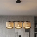 ECO Cable Pendant Light 3xE27/15W/230V Beige/Rattan