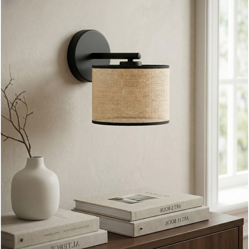 ECO Wall Lamp 1xE27/15W/230V Beige/Rattan