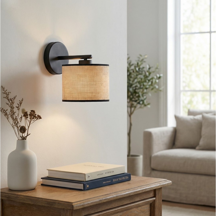 ECO Wall Lamp 1xE27/15W/230V Beige/Rattan
