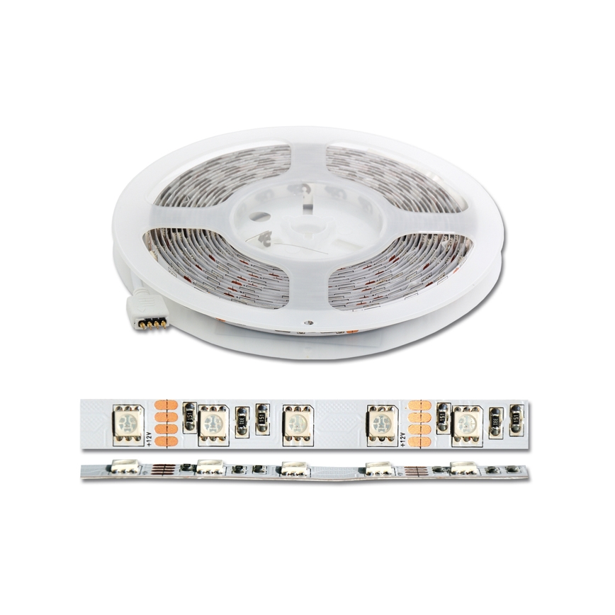 LED RGB strip 5 m LED/72W/230V + remote control