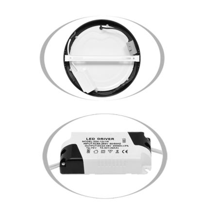 LED Ceiling light LADA LED/12W/230V 3000/4000/6000K d. 17 cm black