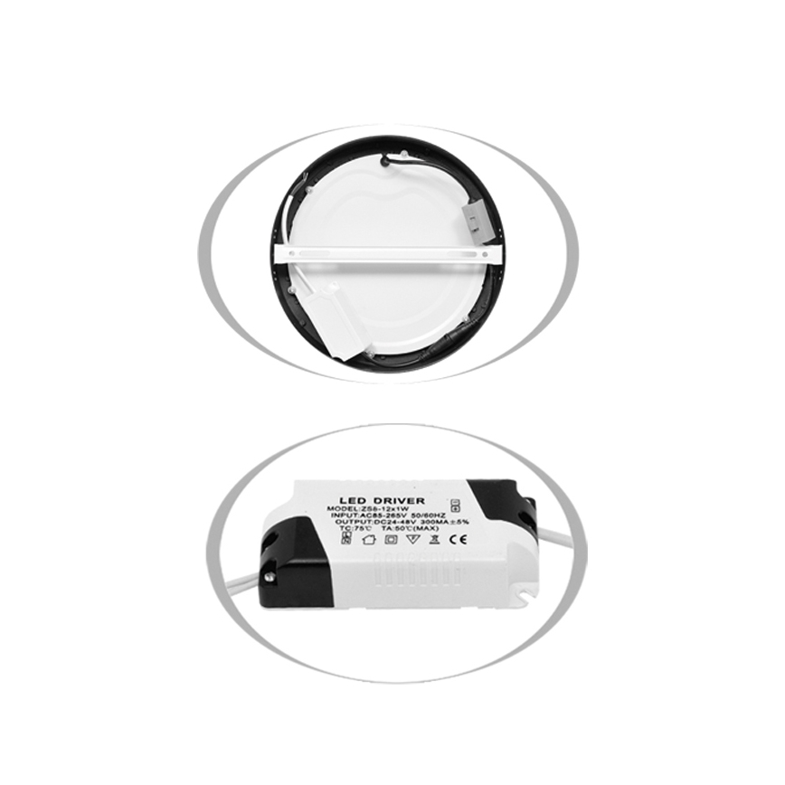 LED Ceiling light LADA LED/12W/230V 3000/4000/6000K d. 17 cm black