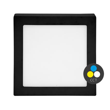 LED Ceiling light RAFA LED/12W/230V 3000/4000/6000K 17x17 cm black