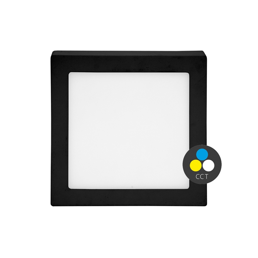 LED Ceiling light RAFA LED/12W/230V 3000/4000/6000K 17x17 cm black