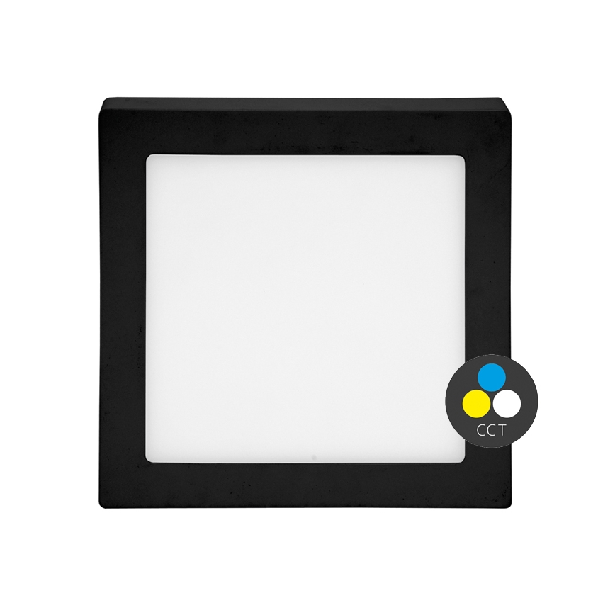 LED Ceiling light RAFA LED/18W/230V 3000/4000/6000K 22x22 cm black