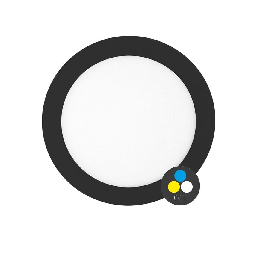 LED Bathroom recessed light LADA LED/18W/230V 3000/4000/6000K d. 22 cm IP44 black