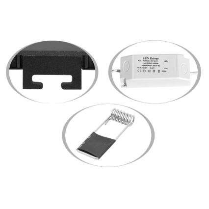 LED Bathroom recessed light LADA LED/25W/230V 3000/4000/6000K d. 30 cm IP44 black