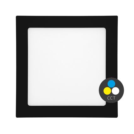 LED Bathroom recessed light RAFA LED/12W/230V 3000/4000/6000K 17x17 cm IP44 black