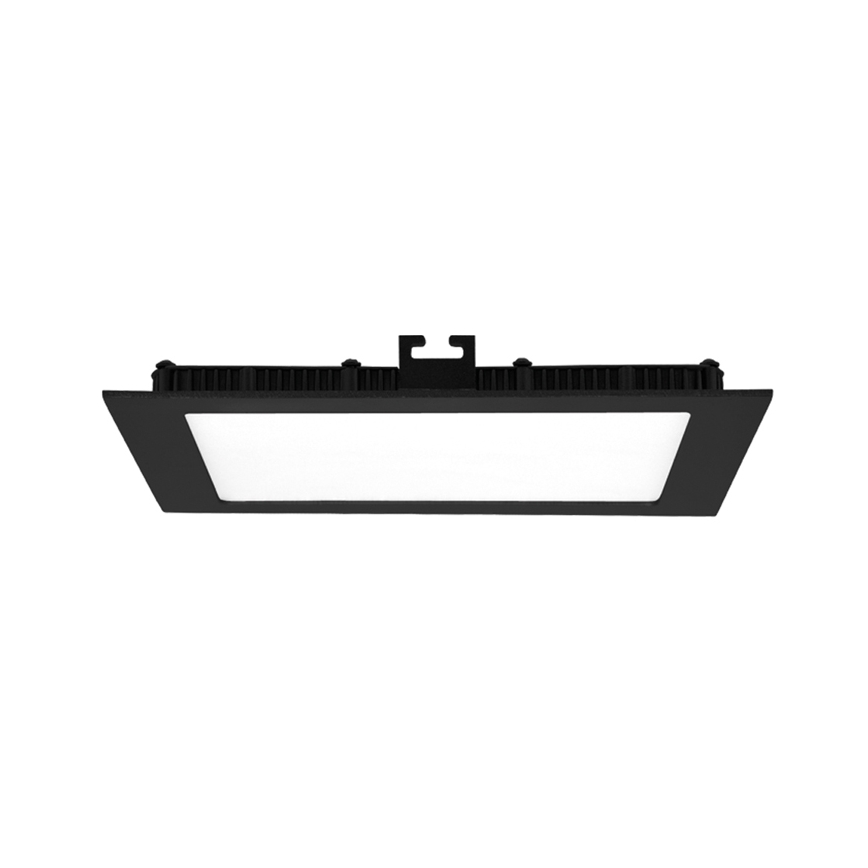 LED Bathroom recessed light RAFA LED/12W/230V 3000/4000/6000K 17x17 cm IP44 black