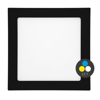 LED Bathroom recessed light RAFA LED/18W/230V 3000/4000/6000K 22x22 cm IP44 black