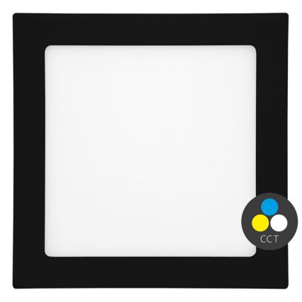 LED Bathroom recessed light RAFA LED/25W/230V 3000/4000/6000K 30x30 cm IP44 black